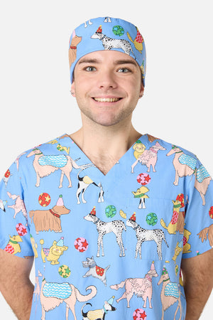 Gorman - Dog Picnic Scrub Hat - blue