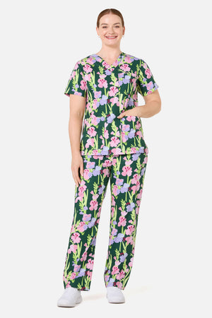 Gorman - Gladioli Scrub Set - green