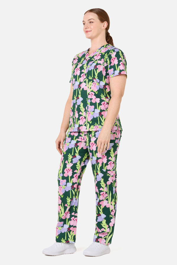 Gorman - Gladioli Scrub Set - green