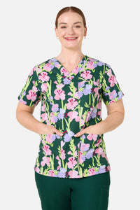 Gorman - Gladioli Top & Pant Scrub Set - green