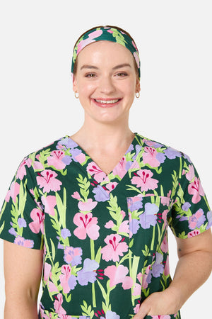 Gorman - Gladioli Scrub Headband - green