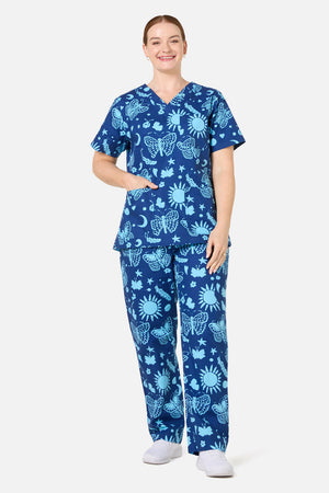 Gorman - Flora Fauna Scrub Set - blue