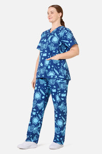 Gorman - Flora Fauna Scrub Set - blue