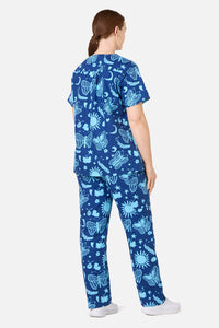 Gorman - Flora Fauna Scrub Set - blue