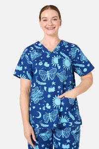 Gorman - Flora Fauna Scrub Set - blue