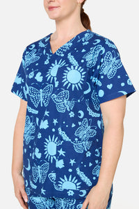 Gorman - Flora Fauna Scrub Set - blue