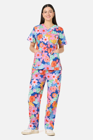 Gorman - Polka Floral Scrub Set - multi