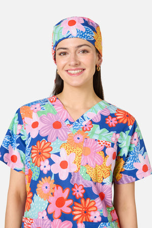 Gorman - Polka Floral Scrub Hat - multi