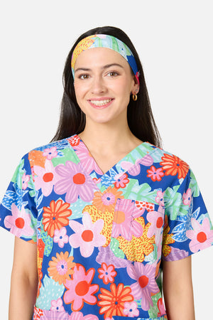 Gorman - Polka Floral Scrub Headband - multi