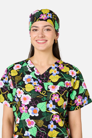 Gorman - Blossom Boulevard Scrub Hat - black
