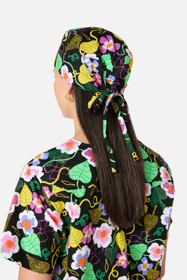 Gorman - Blossom Boulevard Scrub Hat - black