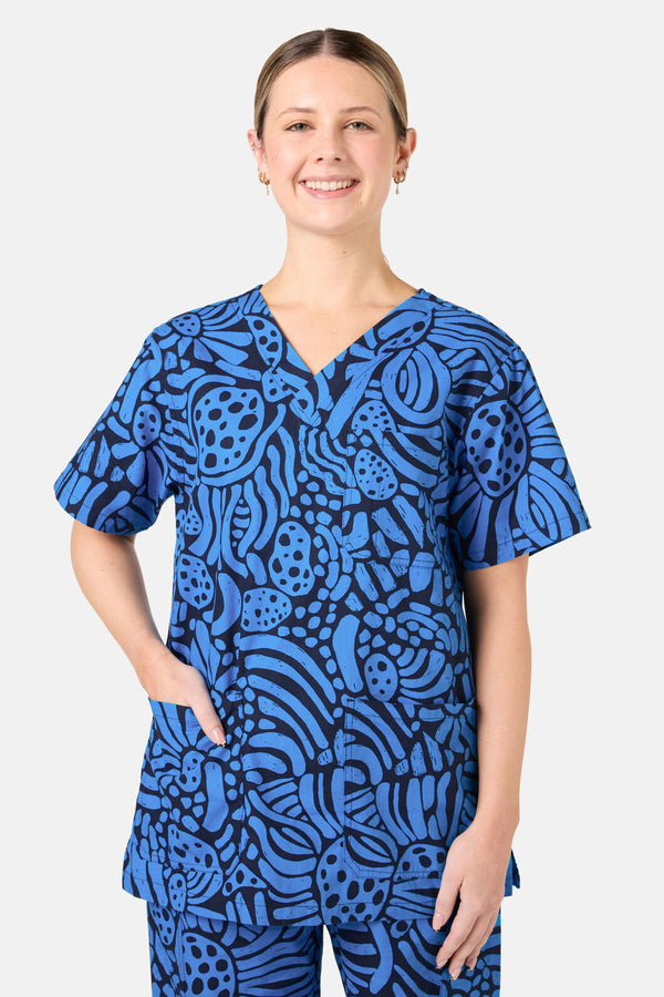 Gorman - Breezy Waters Scrub Set - navy