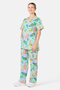 Gorman - Dinoland Scrub Set - light-blue