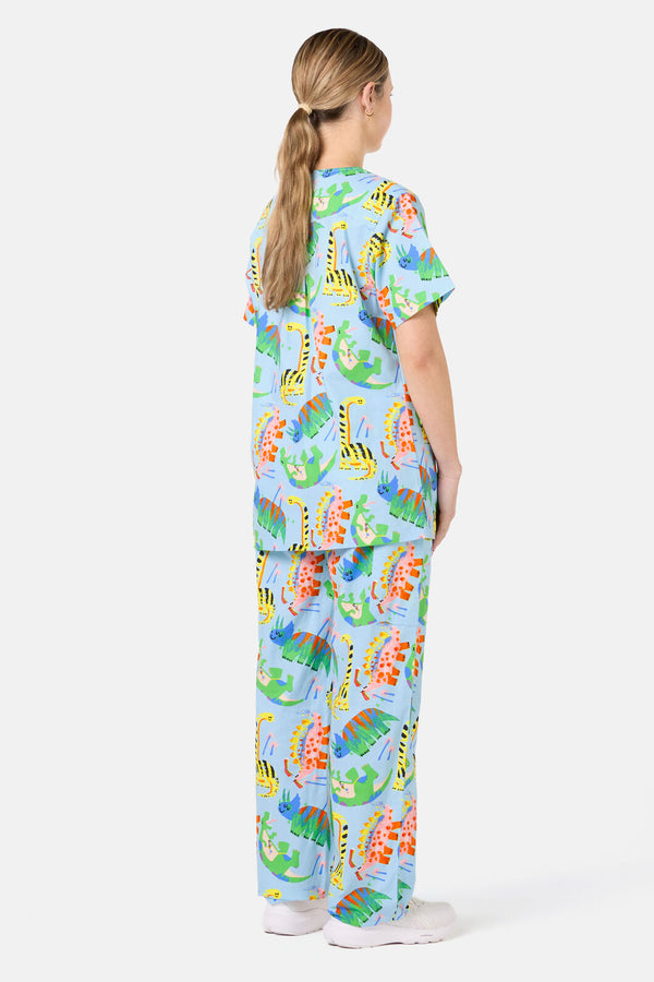 Gorman - Dinoland Scrub Set - light-blue