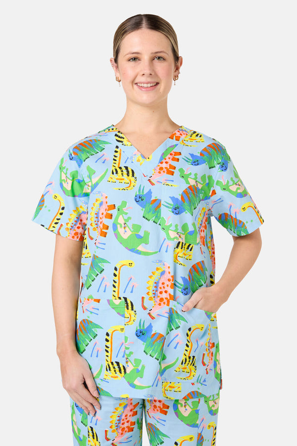 Gorman - Dinoland Scrub Set - light-blue