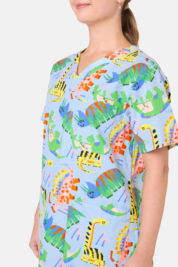 Gorman - Dinoland Scrub Set - light-blue