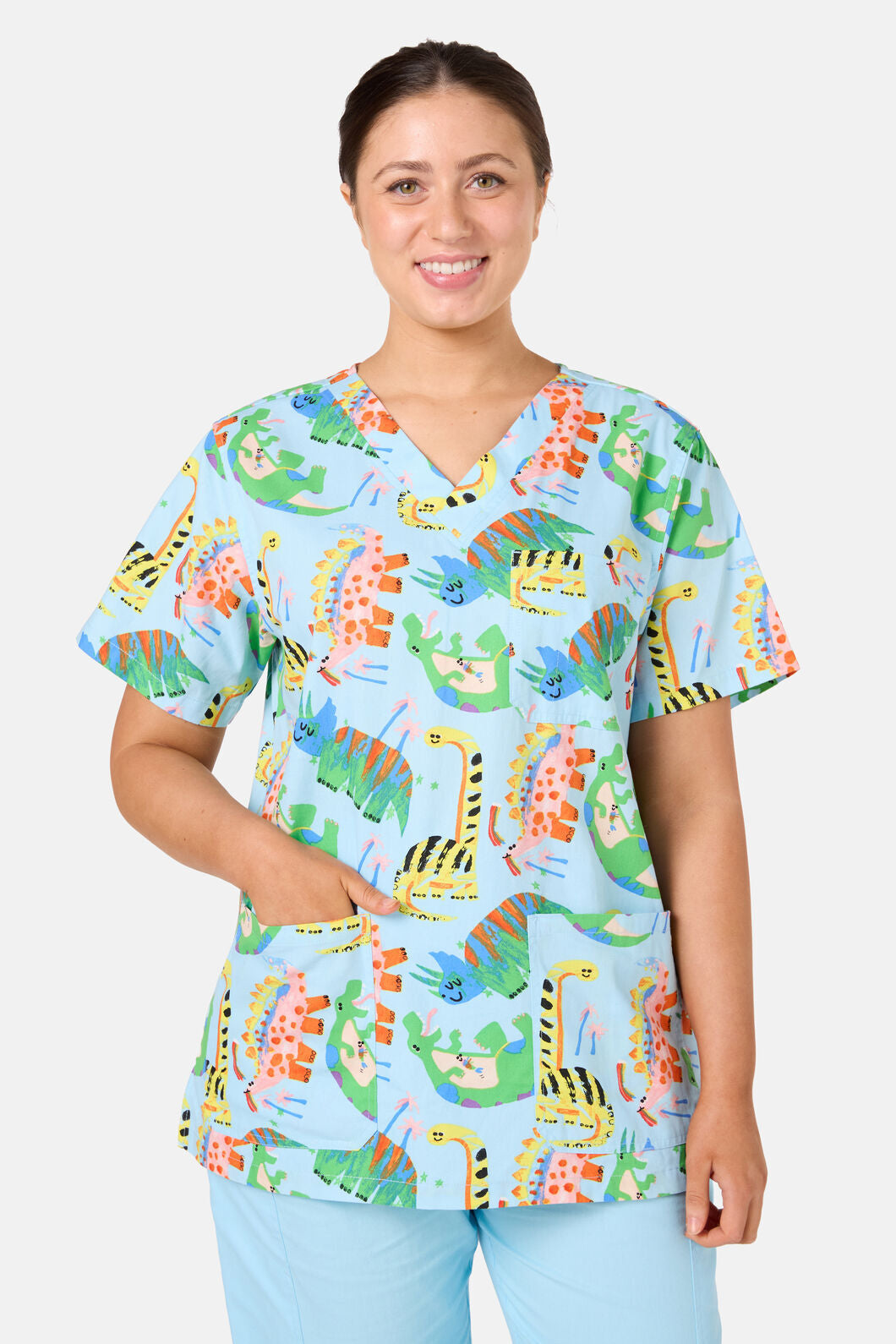 Gorman - Dinoland Mixed Scrub Set - light-blue