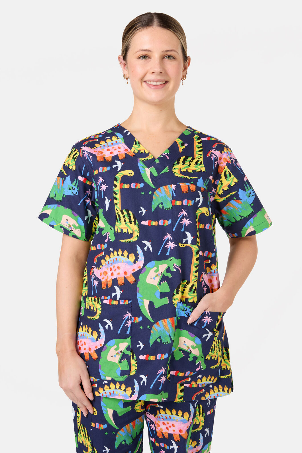 Gorman - Dreamy Dinos Scrub Set - navy