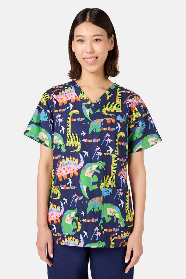 Gorman - Dreamy Dinos Mixed Scrub Set - navy