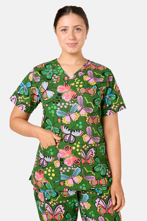 Gorman - Papillon Scrub Set - green