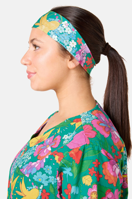 Gorman - Cottage Garden Scrub Headband - multi