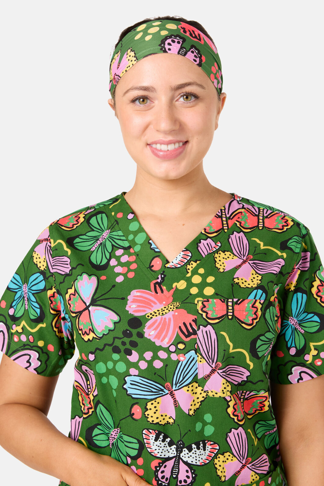 Gorman - Papillon Scrub Headband - green