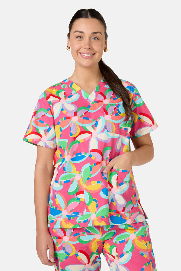 Gorman - Rainbow Daisy Scrub Set - multi