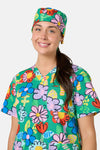 Gorman - Floral Pop Scrub Hat - green