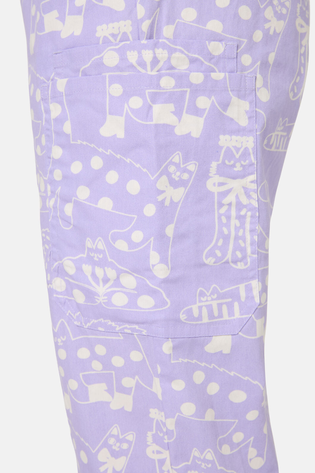 Gorman - Lilac Cat Scrub Set - lilac