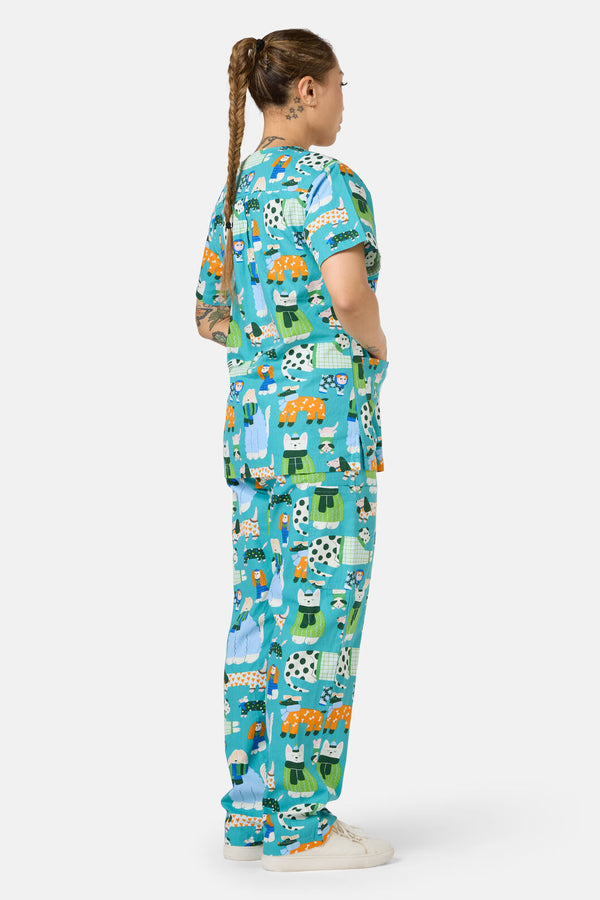 Gorman - Sweater Dogs Scrub Set - multi