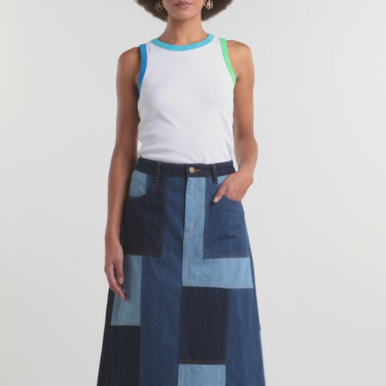 Gorman - Puzzle Denim Skirt - denim