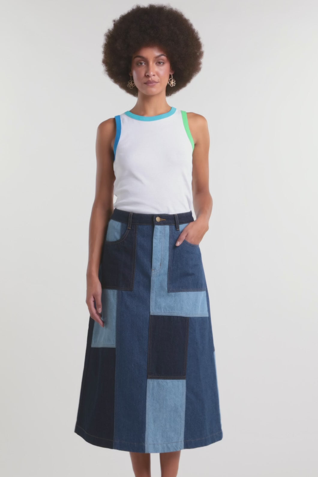 Gorman - Puzzle Denim Skirt - denim