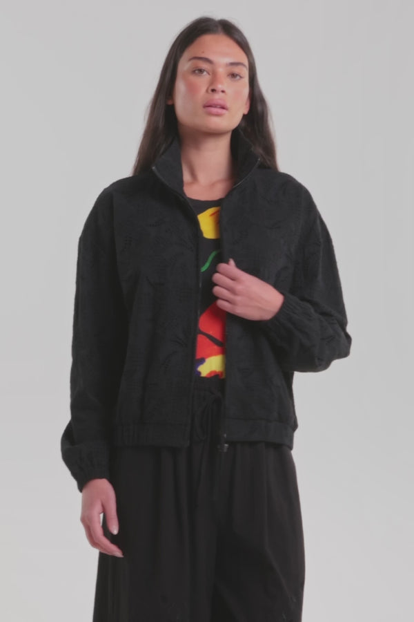 Gorman - Annie Anglaise Cotton Bomber - black