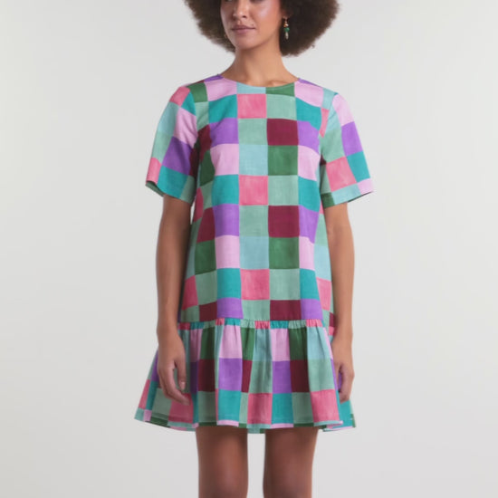 Gorman - Sunspill Check Ruffle Dress - print
