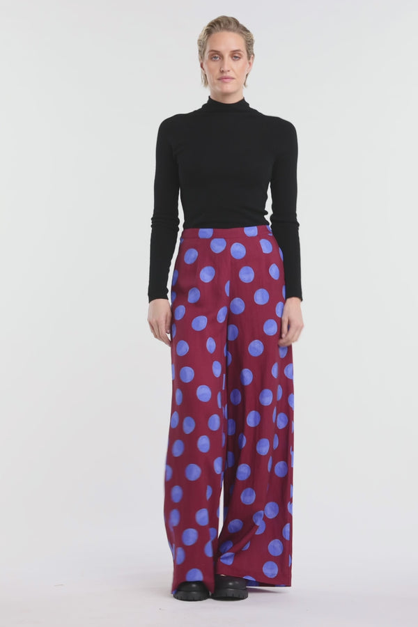 Gorman - On The Dot Wide Pants - wine
