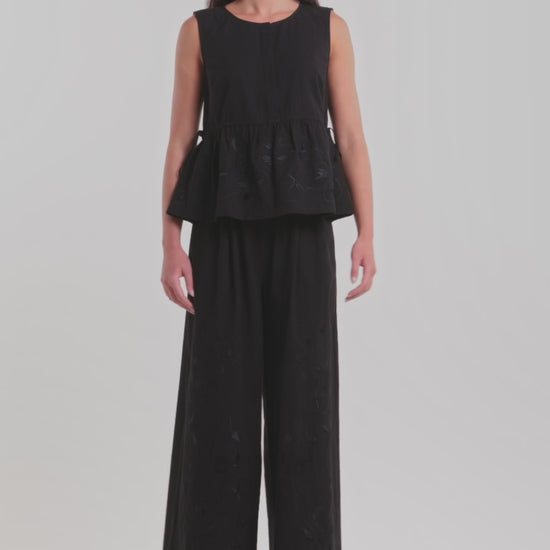 Gorman - Annie Anglaise Cotton Tank - black