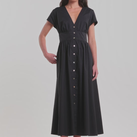 Gorman - Mira Cotton Midi Dress - black