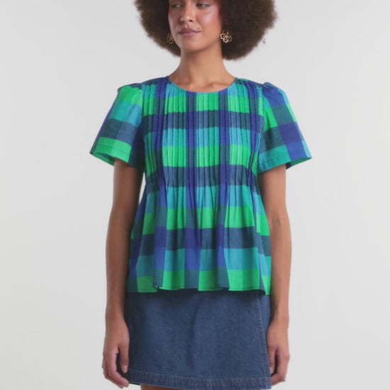 Gorman - Petal Patch Check Top - check