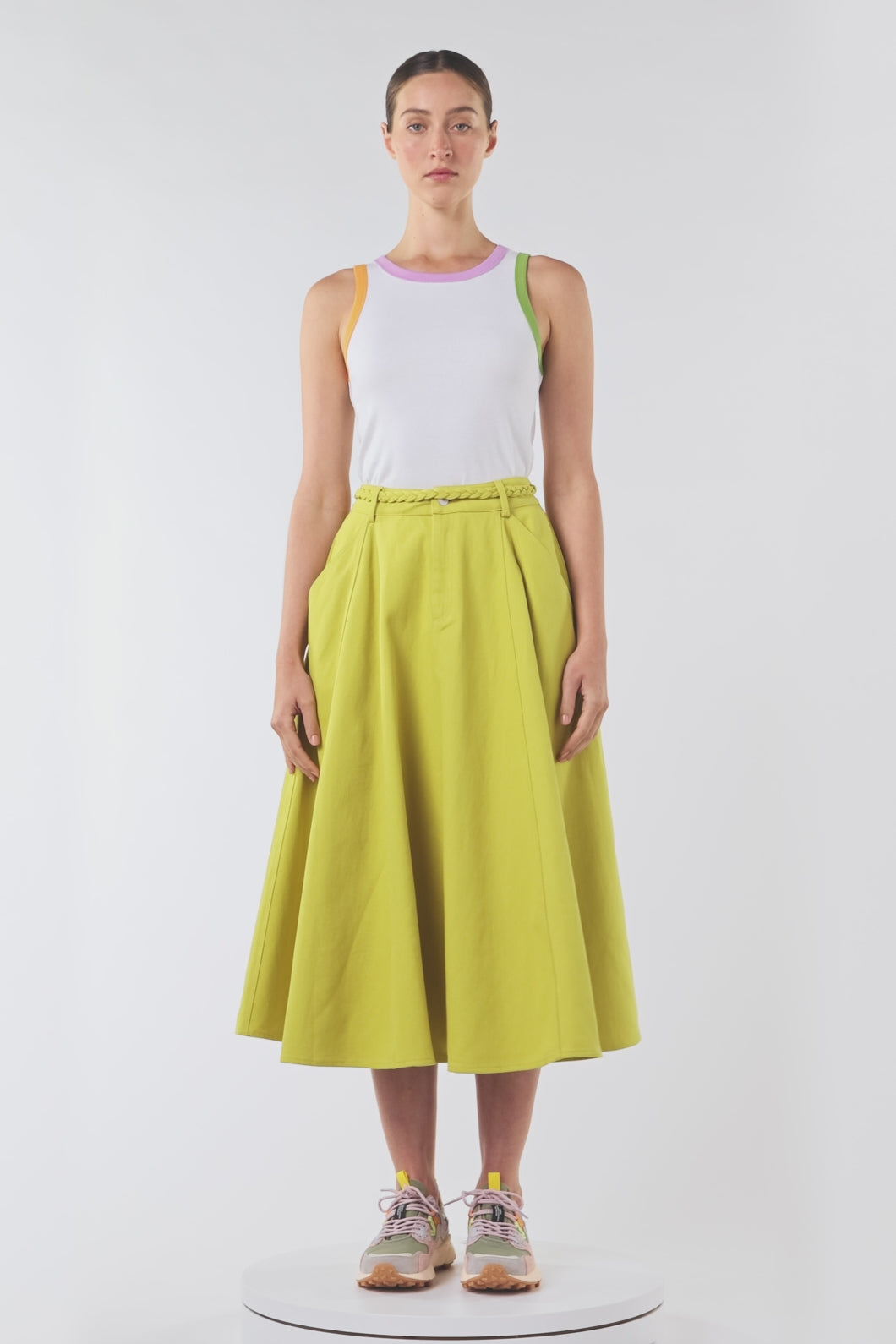 Gorman - Olive Garden Denim Skirt - olive