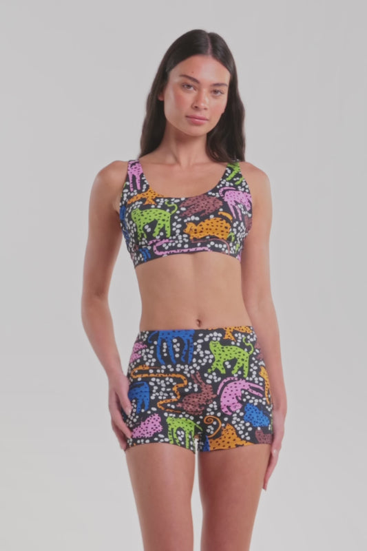 Gorman - Right Meow Bikini Top - print