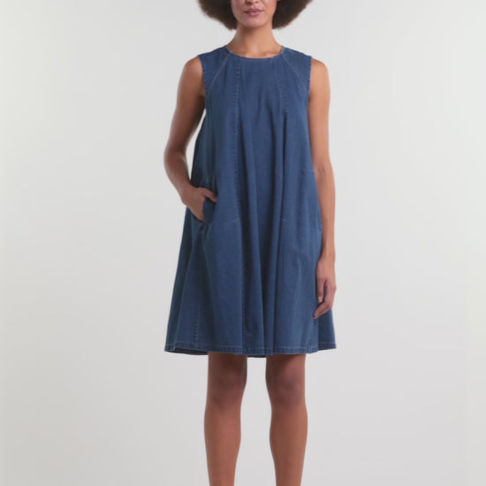 Gorman - Charlotte Chambray Bubble Dress - chambray