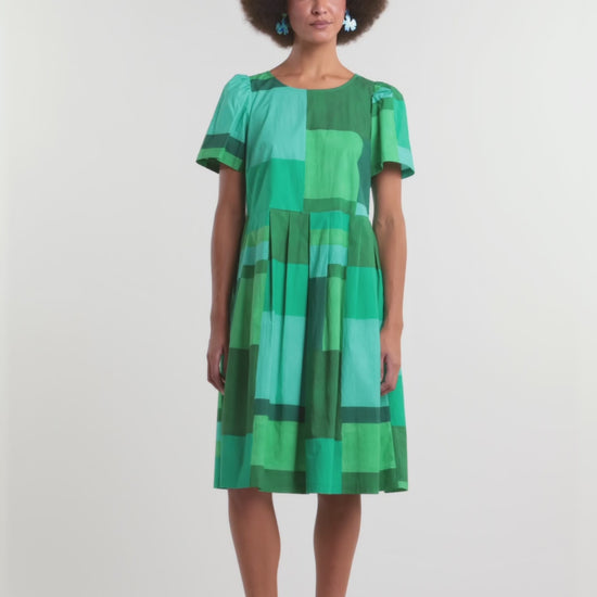 Gorman - Petal Patch Check Sadie Dress - print