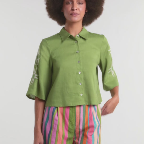 Gorman - Sunspill Embroidered Shirt - green