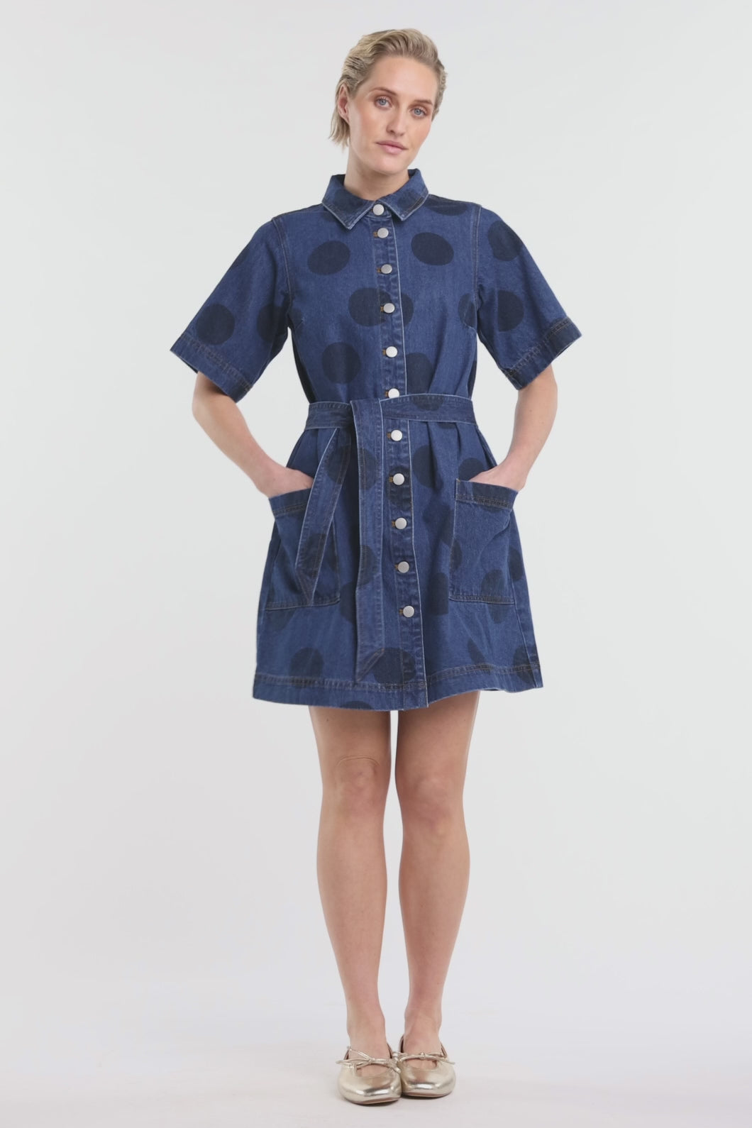 Gorman - On The Dot Denim Dress - denim