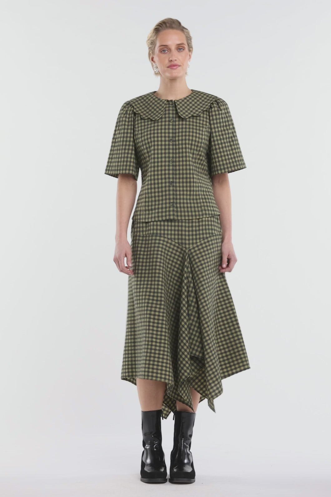 Gorman - Rachele Check Seersucker Top - check