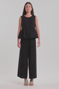 Gorman - Annie Anglaise Cotton Culotte - black