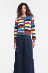 Gorman - Jumble Stripe Cotton Cardigan - stripe