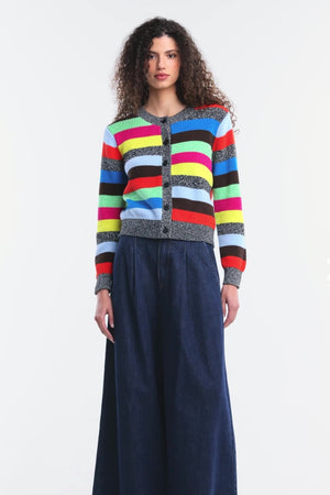 Gorman - Jumble Stripe Cotton Cardigan - stripe