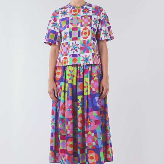 Gorman - Pinwheel Cotton Relaxed Tee - print