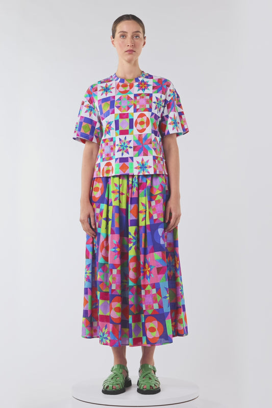 Gorman - Pinwheel Cotton Relaxed Tee - print